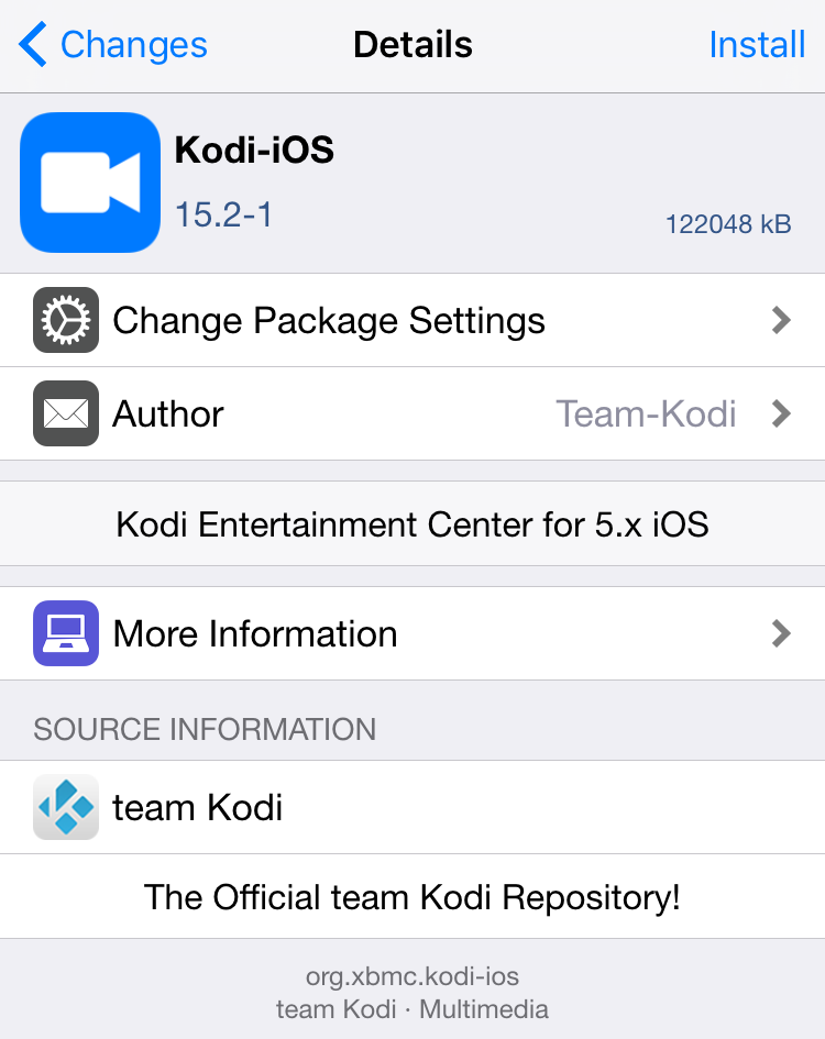 install kodi for ios