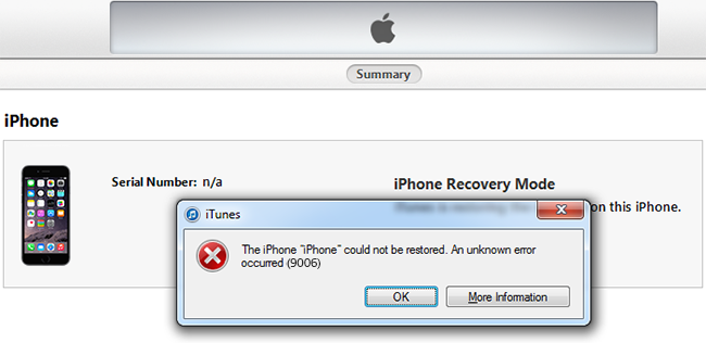 fix itunes error 9006